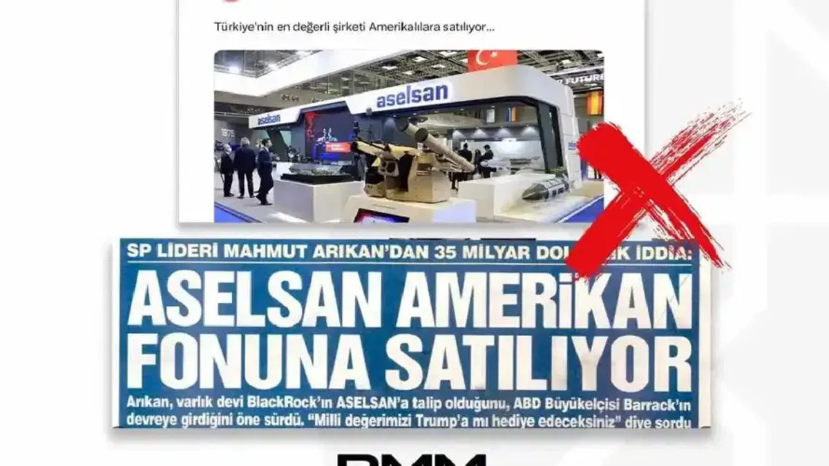 DMM'den ASELSAN iddialarına yalanlama... ABD'li şirkete satılacağı iddiası tamamen asılsız