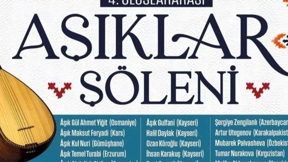 Kayseri 4. Uluslararası Âşıklar Şöleni'ne geri sayım