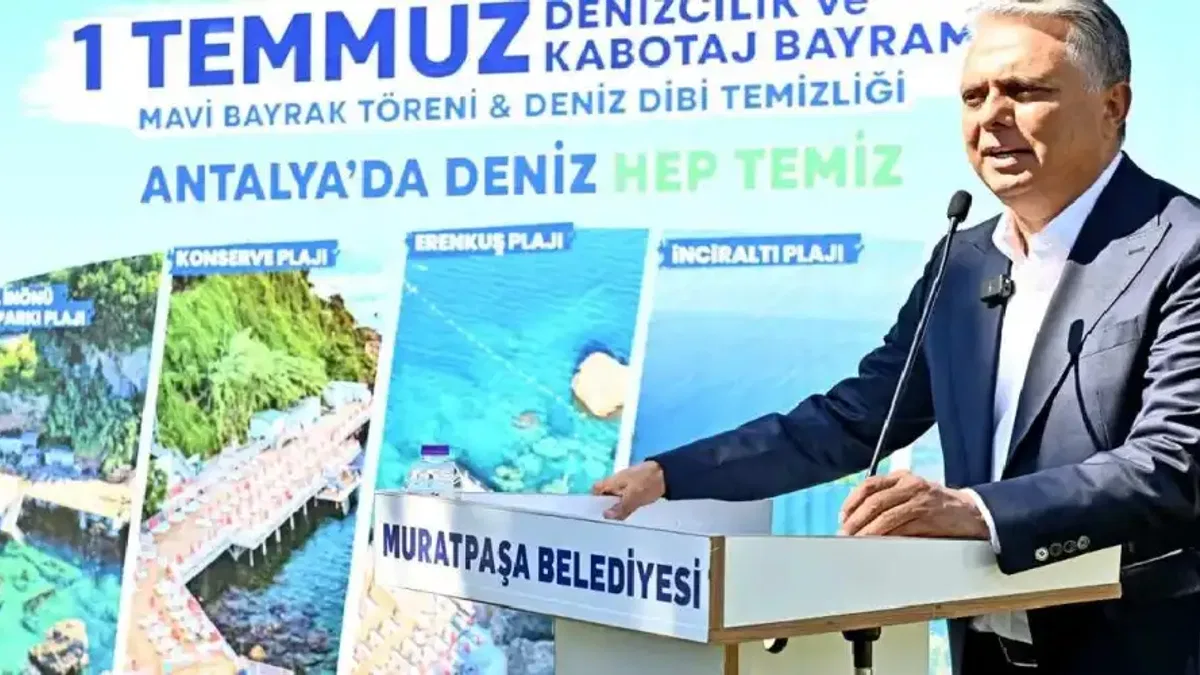 Muratpaşa'nın 5 halk plajına bir kez daha mavi bayrak