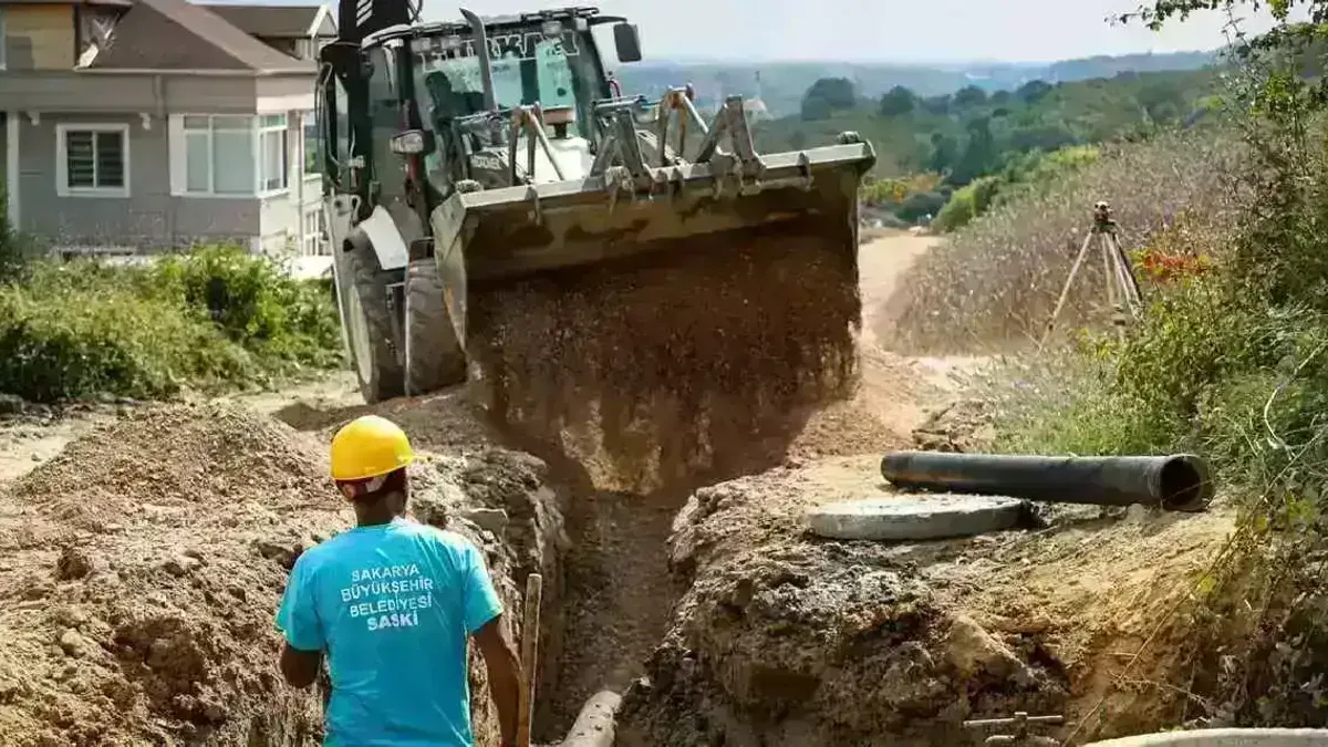 Sakarya'da kanalizasyon altyapısına yeni bir hat kazandırılıyor