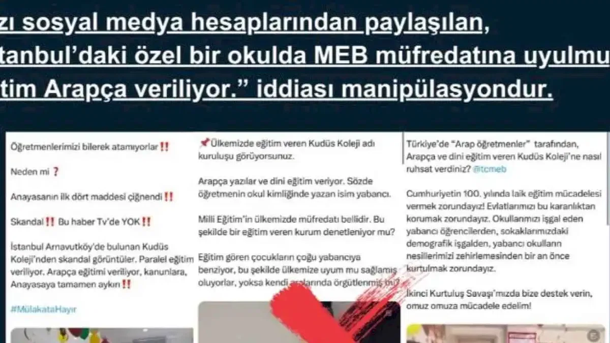İletişim: Özel okulda müfredata uyulmuyor iddiaları manipülasyon