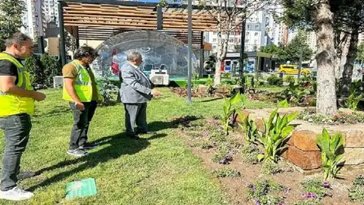 Kayseri Talas'ta Mevlana Meydanı'nda geri sayım