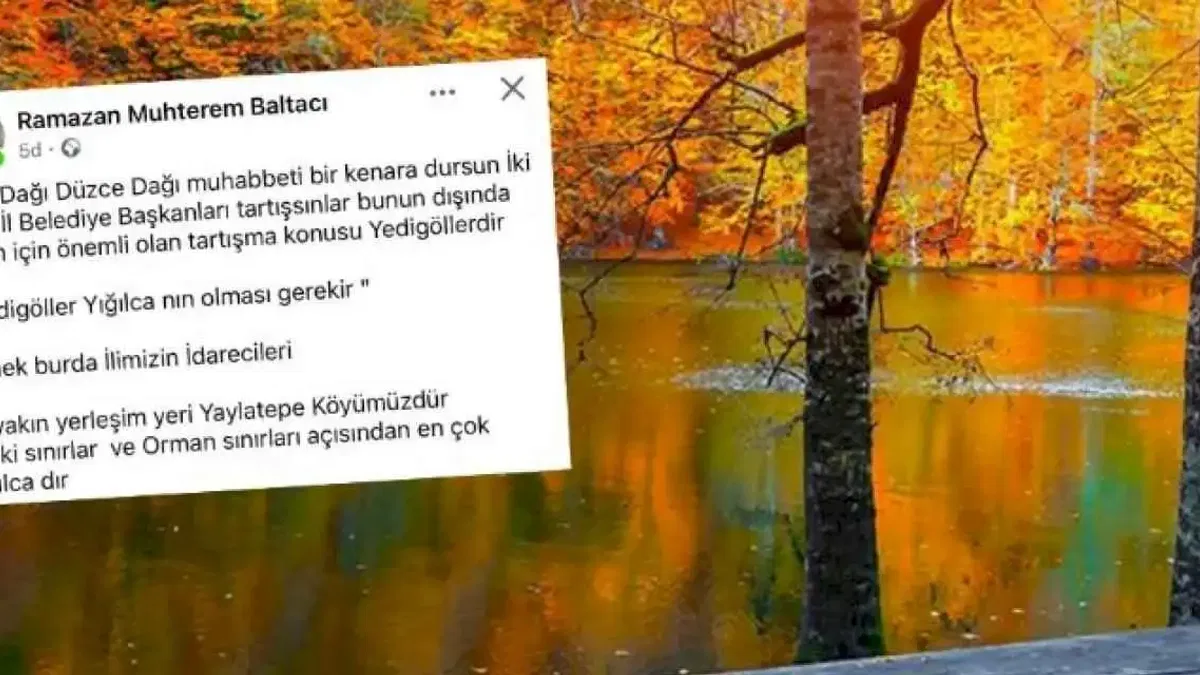 'Dağ' tartışmasına 'Yedigöller' de eklendi... Baltacı: Yedigöller Yığılca’nın olması gerekir