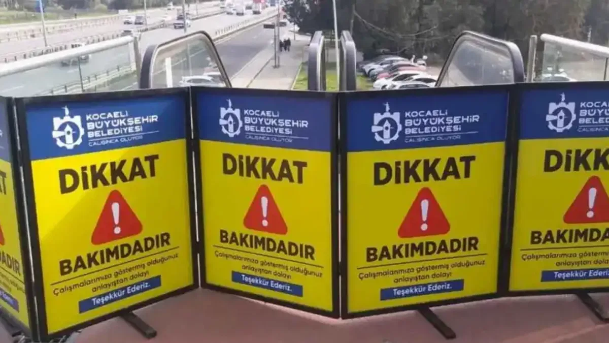 Kocaeli'de yürüyen merdivenlere Kasım bakımı
