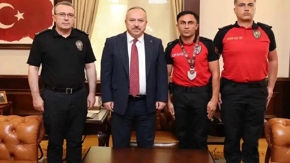 Türkiye ikincisi polis memurundan Genel Müdür Fidan'a ziyaret