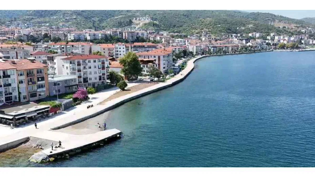 Değirmendere sahili dalga kırıcı setle güçlendirildi