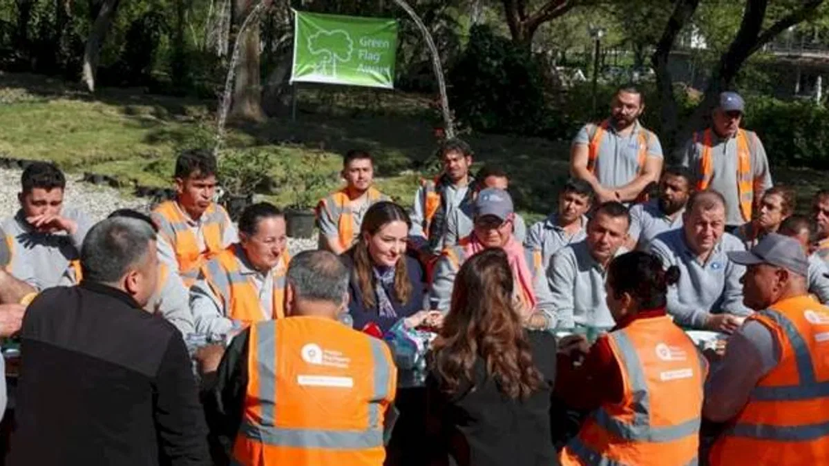 Antalya'da yeşil bayraklı parkta emek buluşması