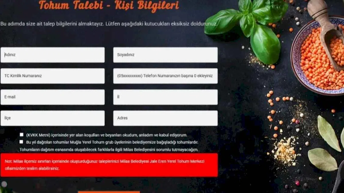 Milas Belediyesi, talepte bulunan vatandaşlara yerel tohum gönderiyor