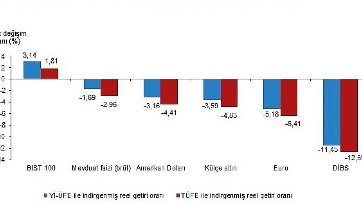 Aylık en yüksek reel getiri BIST 100 endeksinde oldu