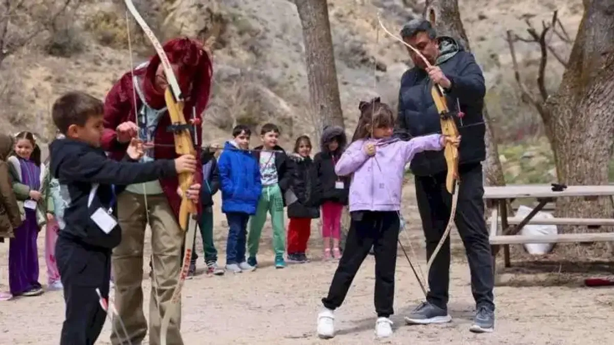 Konya Sille Tabiat Okulu'nda eğlenceli öğretim