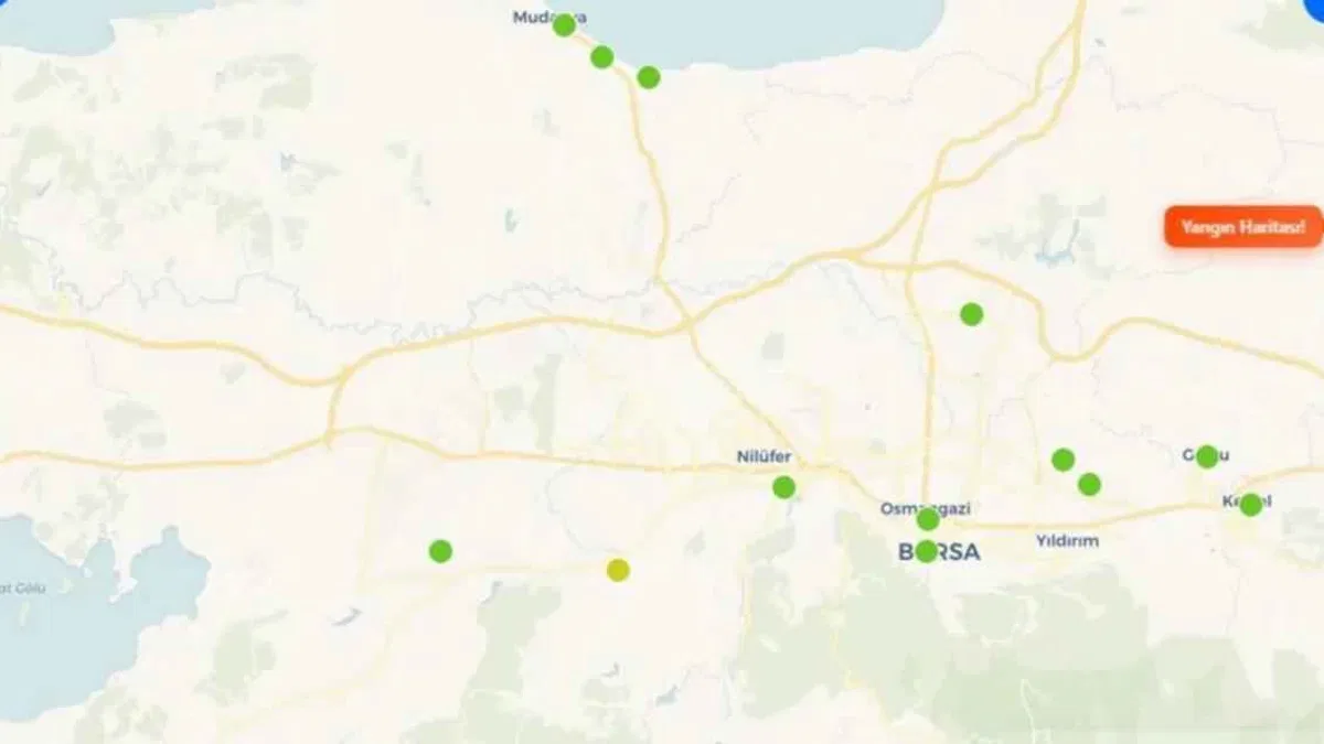 Bursa Büyükşehir yangın noktalarını anlık gösterecek