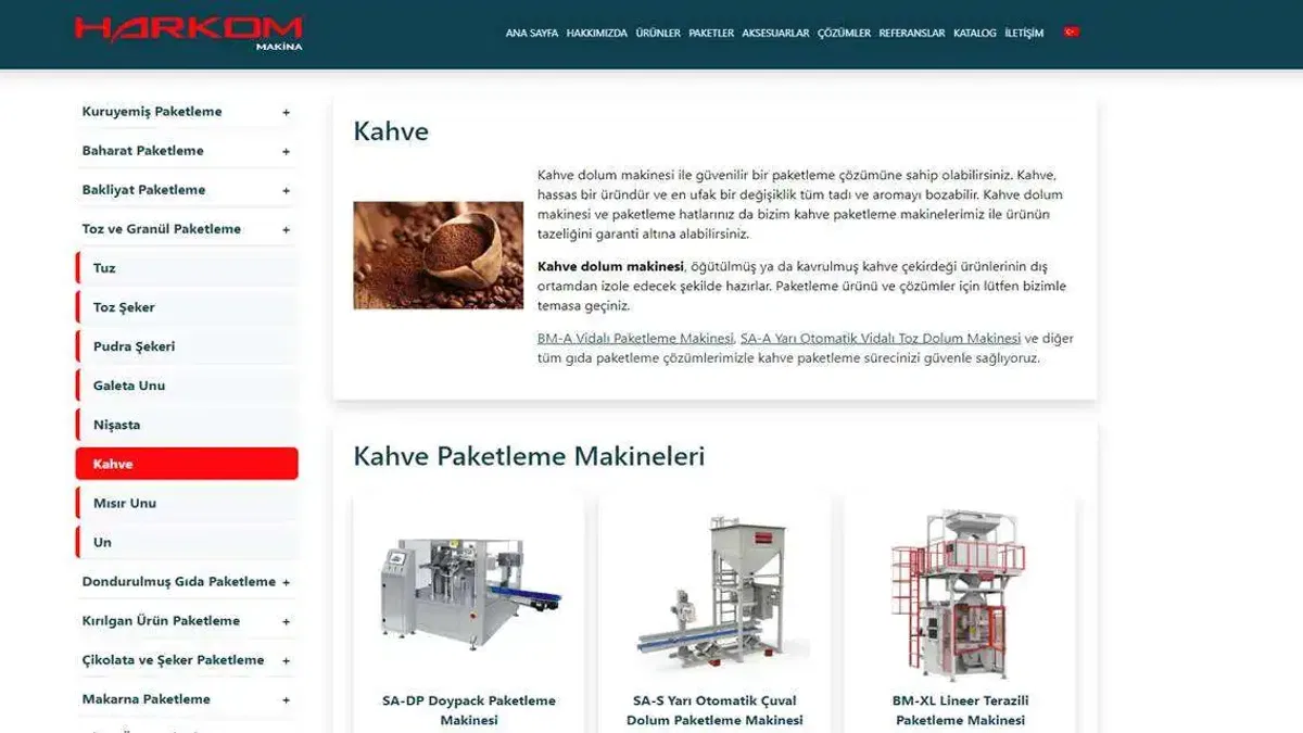Kahve Paketlemede Profesyonel Paketleme Çözümleri