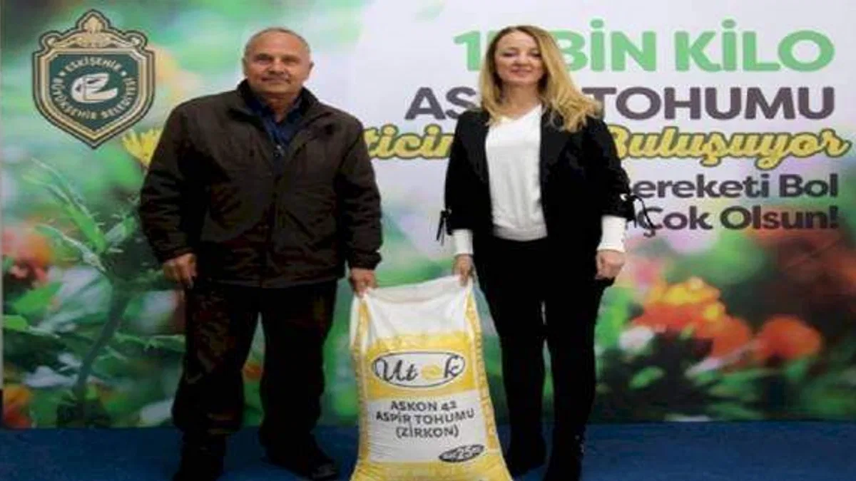 Çiftçilere aspir tohumu desteği