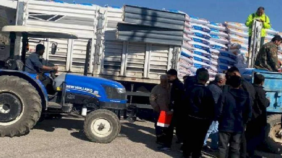 Gaziantep Büyükşehir'den afette etkilenen üreticilere destek