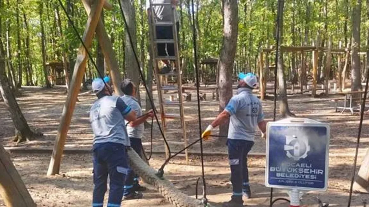 Kocaeli Ormanya’da oyun gruplarına periyodik bakım