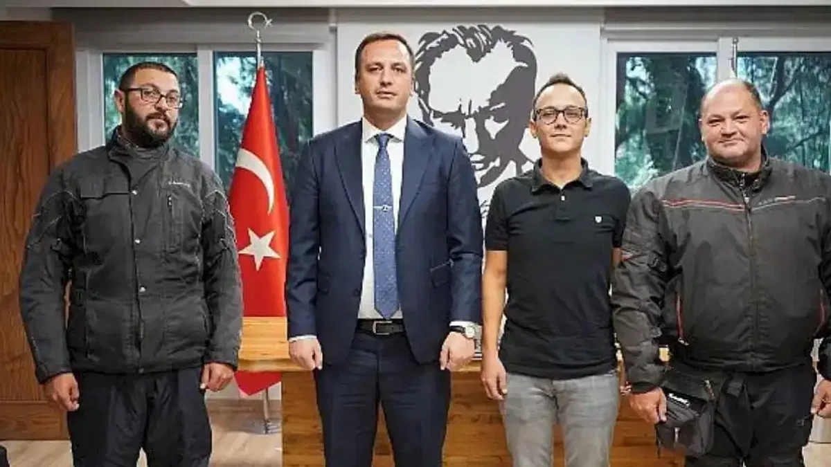 Moto kuryelerden Başkan Eşki'ye teşekkür ziyareti