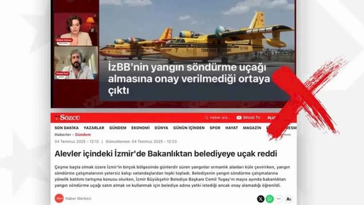 İzmir Belediyesi’nin yangın uçağı talebi iddiası asılsız!