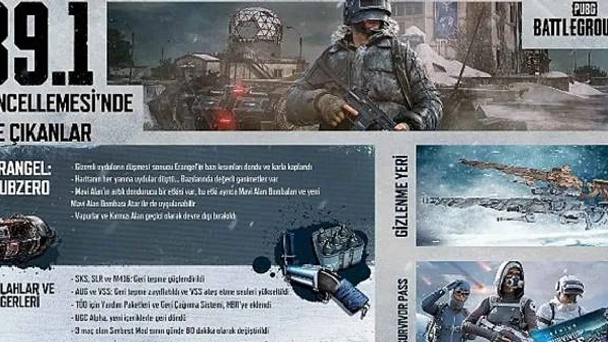 PUBG: BATTLEGROUNDS, Sizi "Erangel: Subzero"nun Buz Tutmuş Savaş Alanlarına Çağırıyor