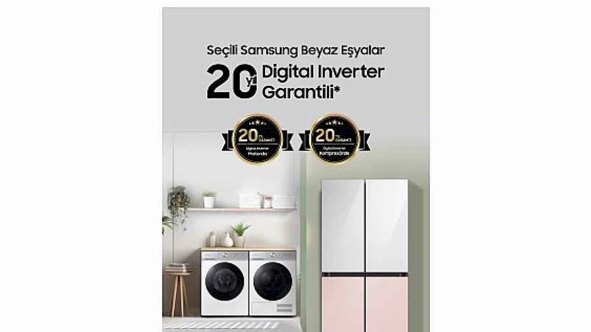 Samsung buzdolabı ve çamaşır makinelerinde 20 yıl garanti fırsatı!