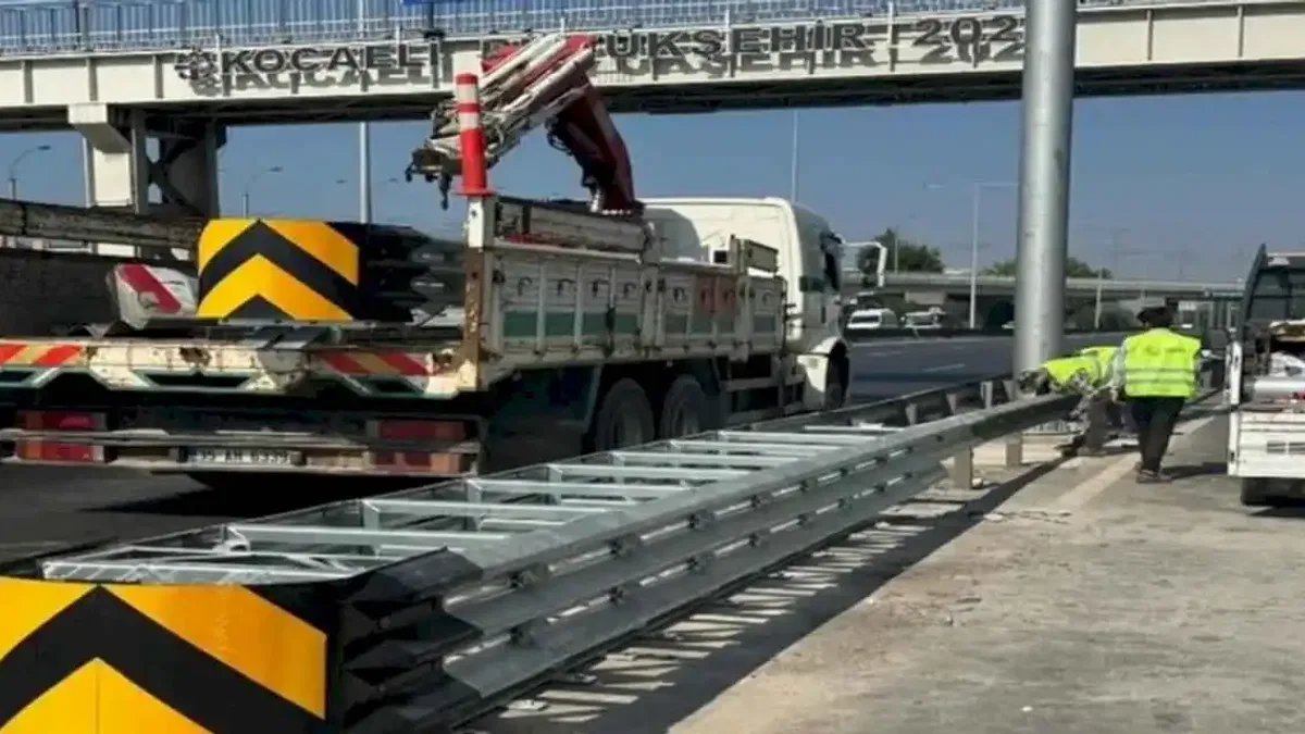 Kocaeli Büyükşehir'den 65 bin metre oto korkuluk