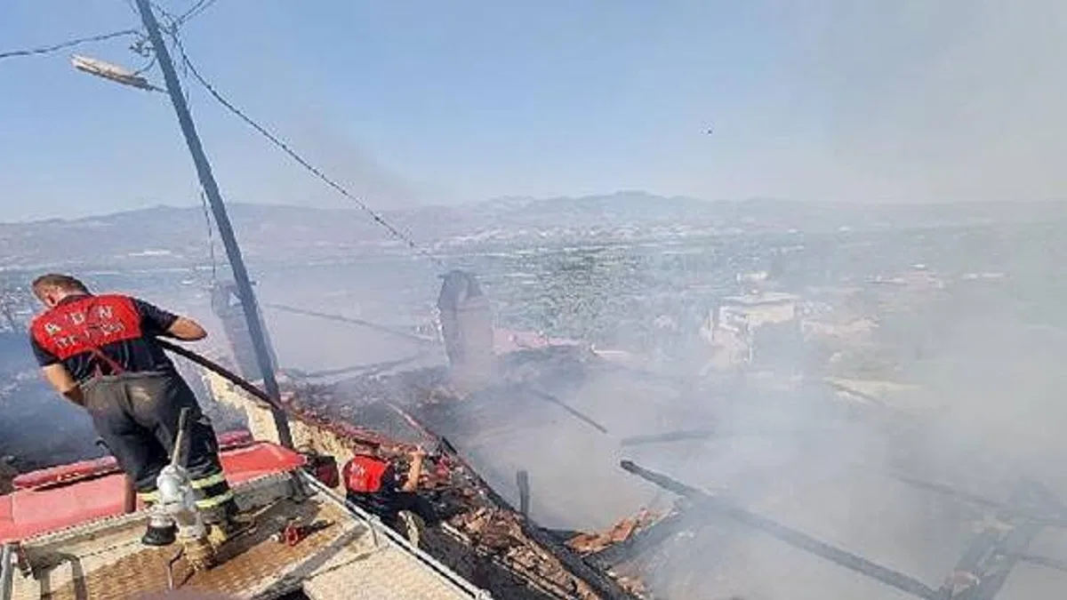 Aydın Büyükşehir Belediyesi İtfaiyesi'nden Bozdoğan'daki yangına müdahale