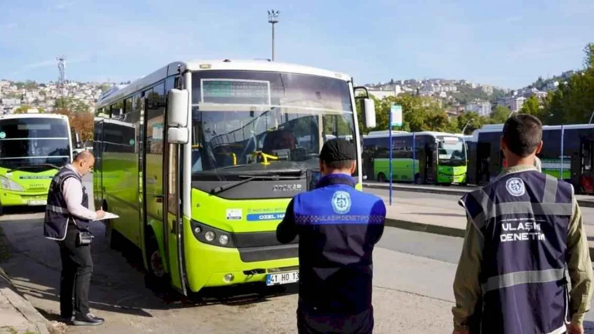 Kocaeli'de toplu taşımada 120 araca sıkı denetim