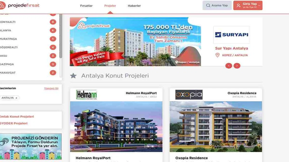 Antalya Konut Projeleri