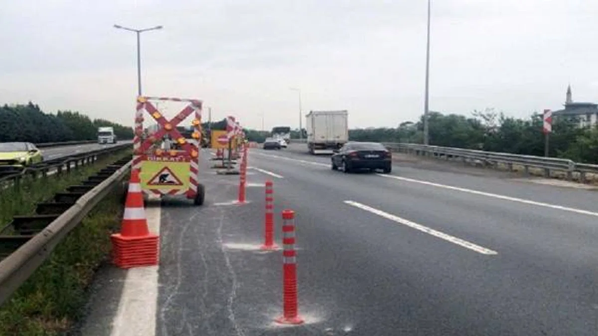 Kocaeli'de stadyum yolu için TEM’de çalışmalar başladı