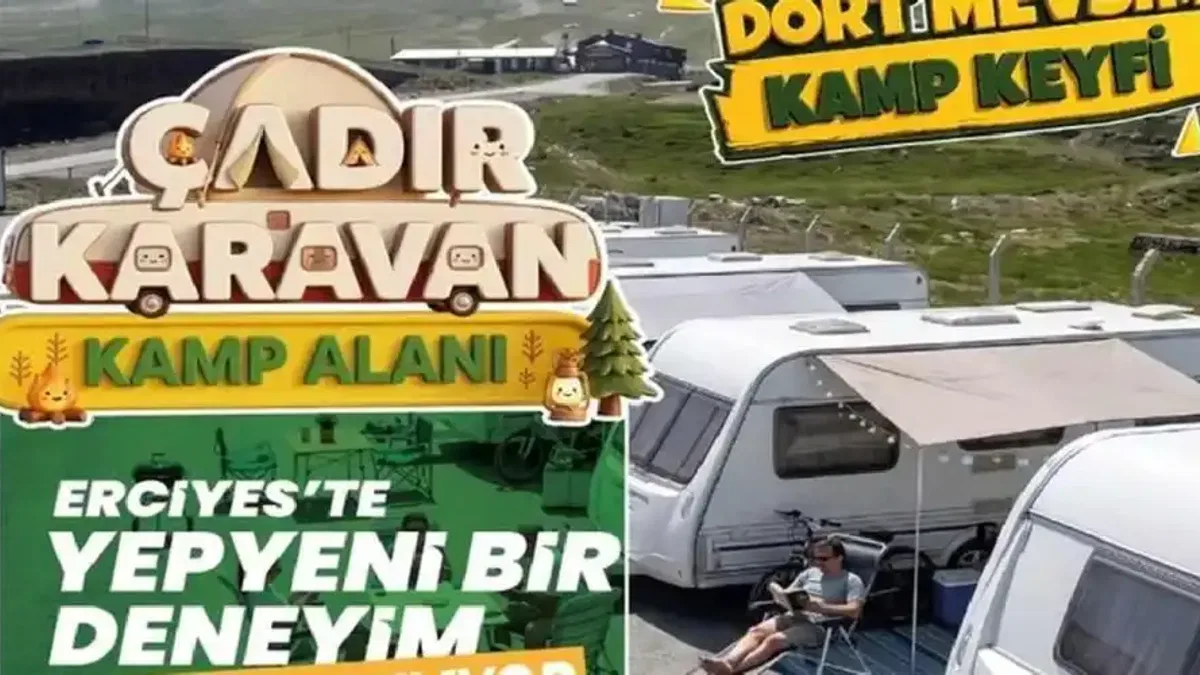 Kayseri Erciyes'te Çadır Karavan Kamp Alanı doğaseverleri bekliyor