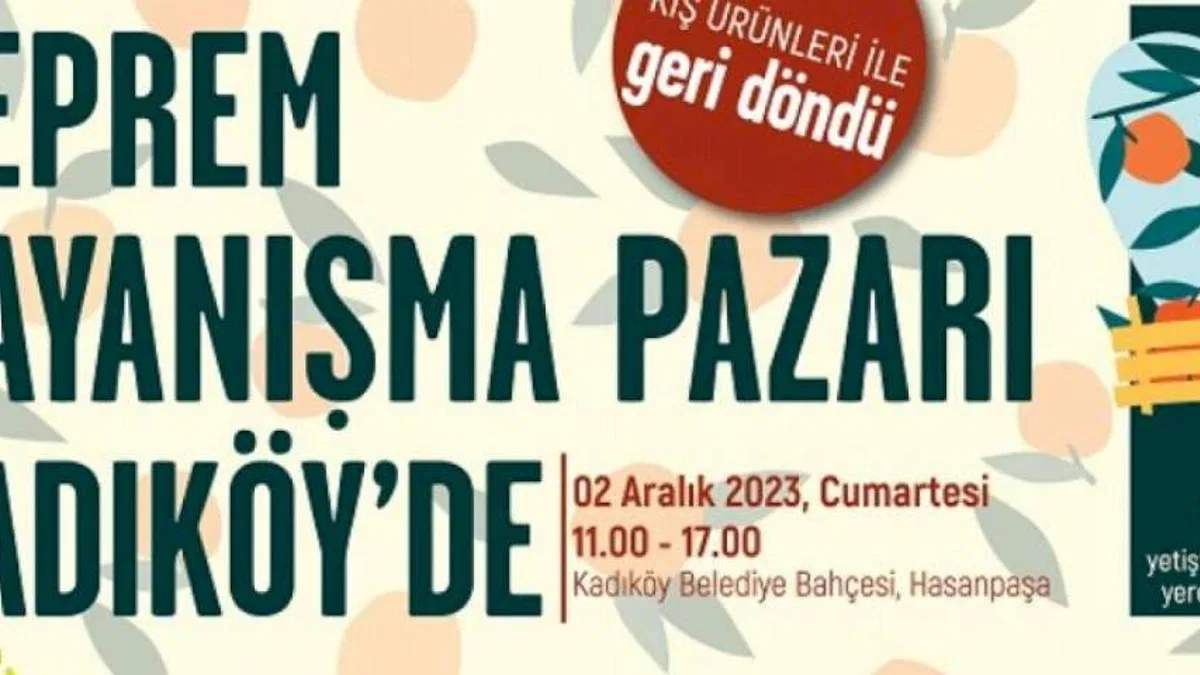 İstanbul Kadıköy'de deprem dayanışma pazarı