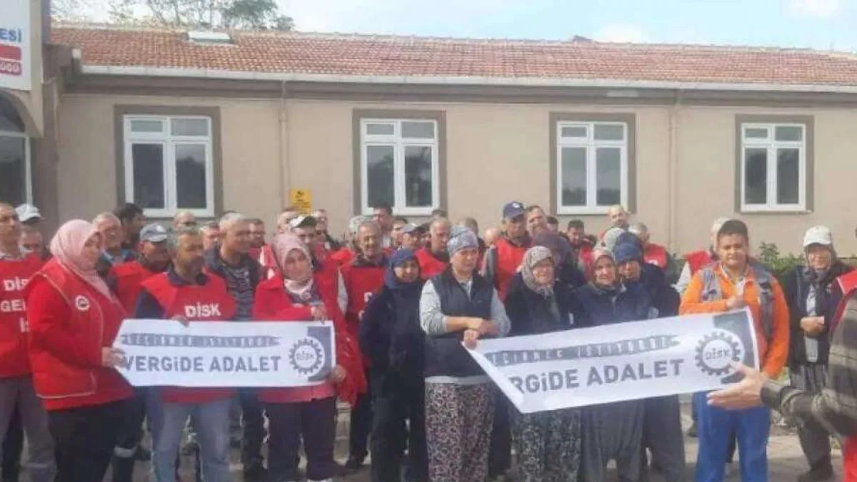 Keşan'da belediye çalışanları 'vergide adalet' mücadelesinde