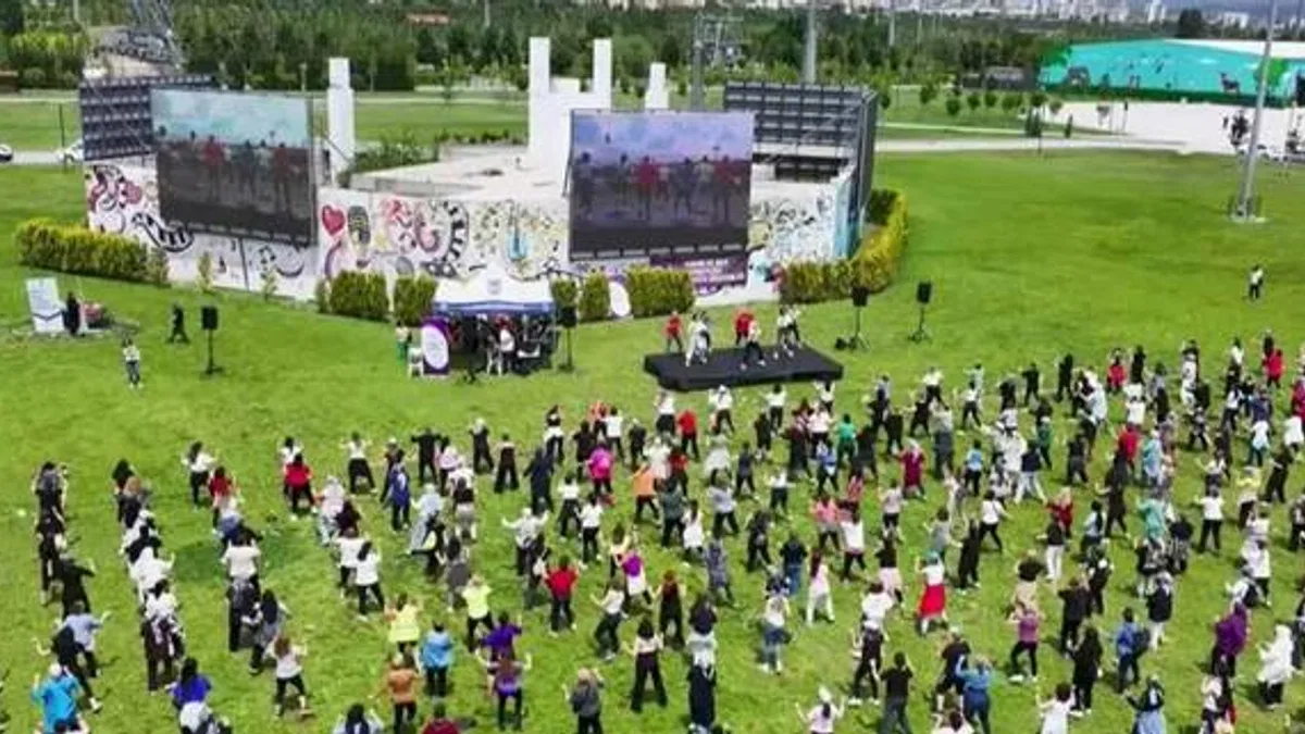Başkentli kadınlar Guinness için ter döktü