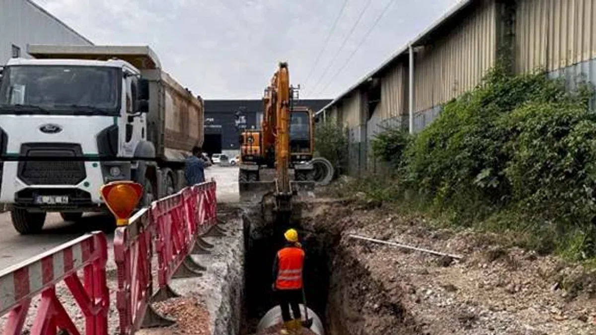 Kocaeli'deki mahalleye 2 bin 600 metre yeni yağmur suyu hattı