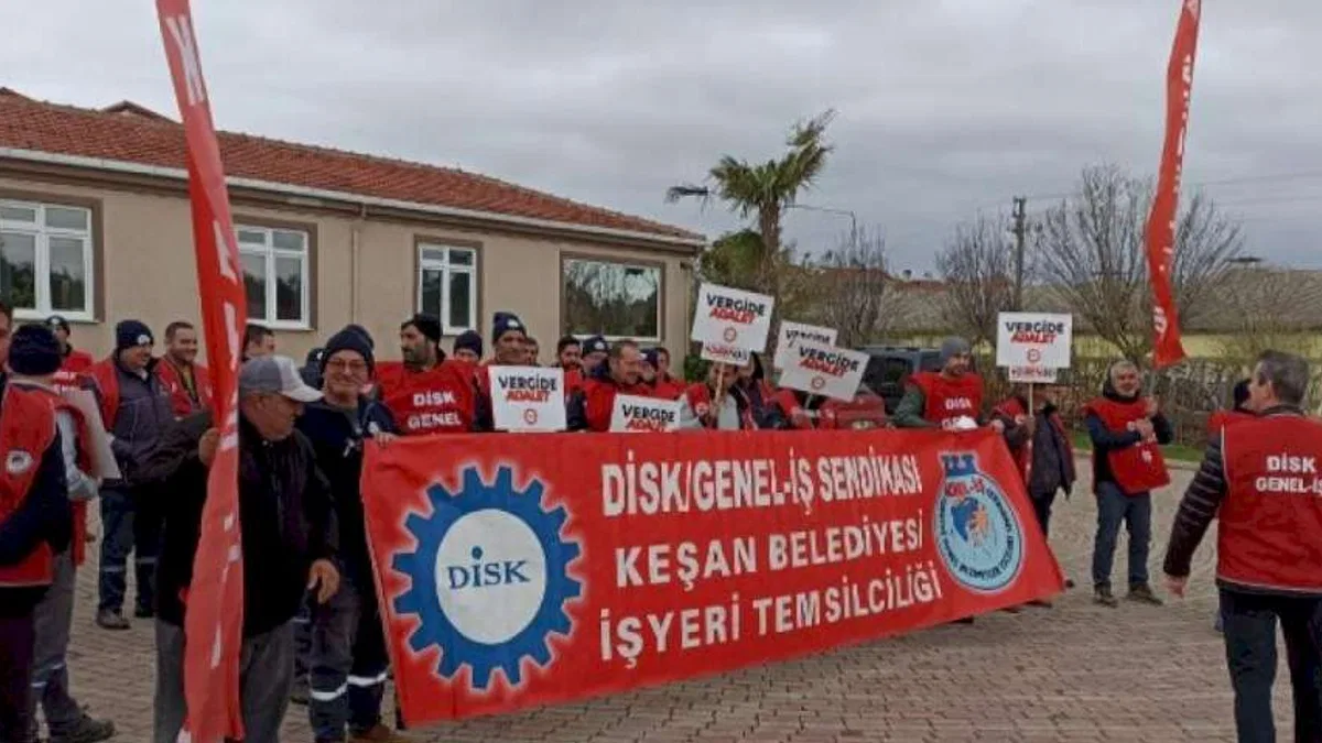 Keşan sendikalı işçilerden 'vergi adaleti' çağrısı