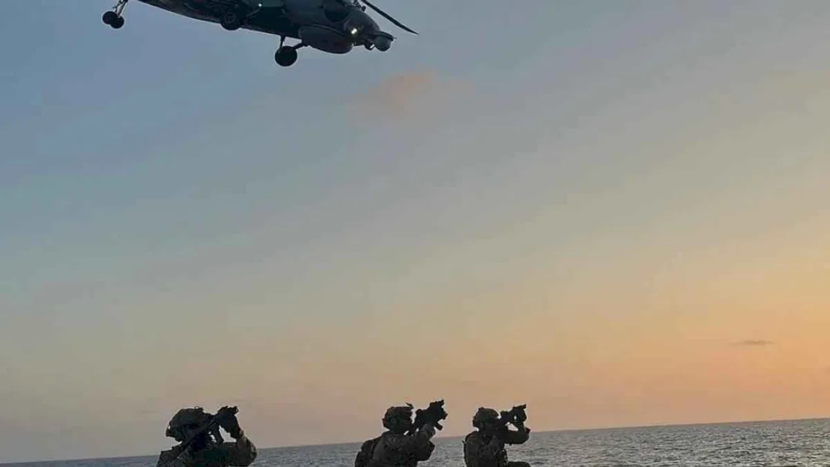 TCG Gaziantep Fırkateyni Libya eğitiminde