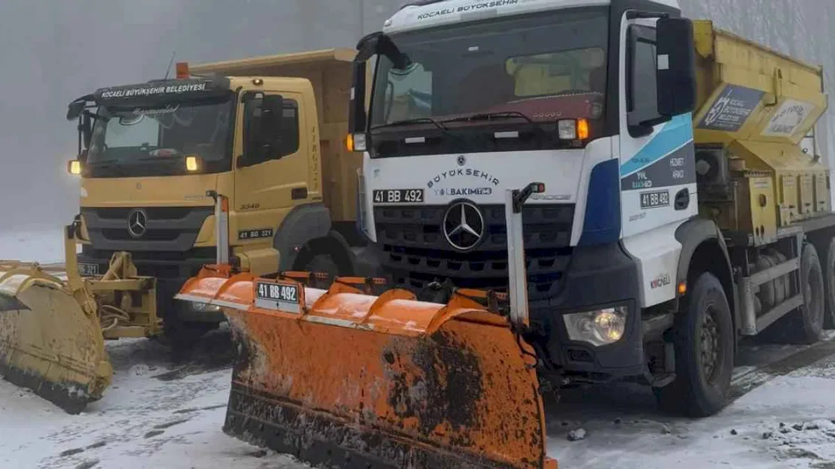 Kocaeli karla mücadele ekipleri hazır kıta