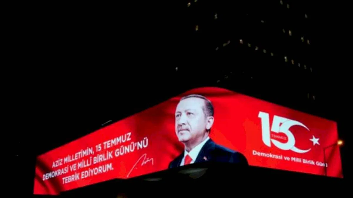Cumhurbaşkanı Erdoğan'ın mesajı dijital gösterimde
