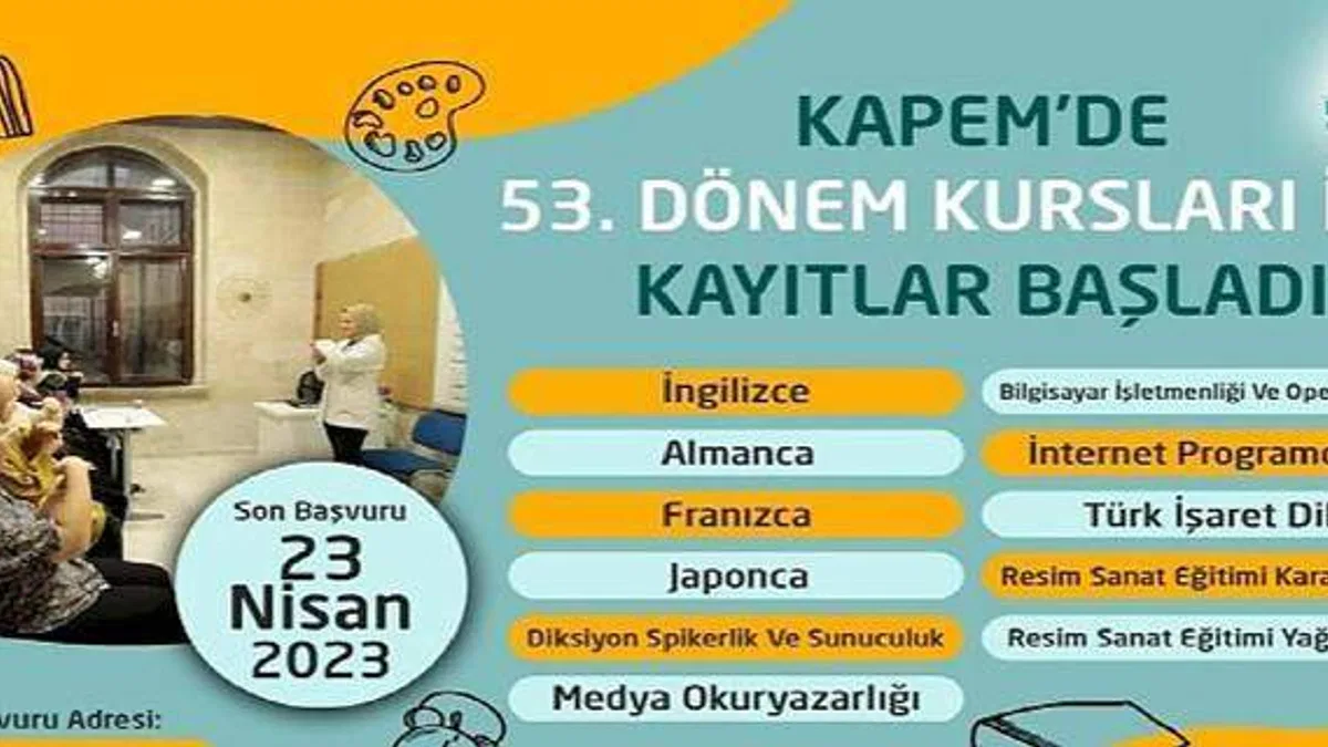 Kapem'de 53. Dönem Kursları İçin Kayıtlar Başladı