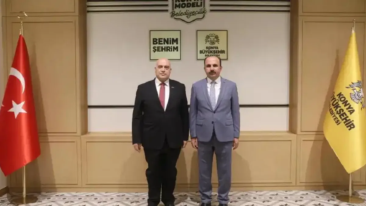 Filistin Büyükelçisi Konya’da Başkan Altay’la buluştu