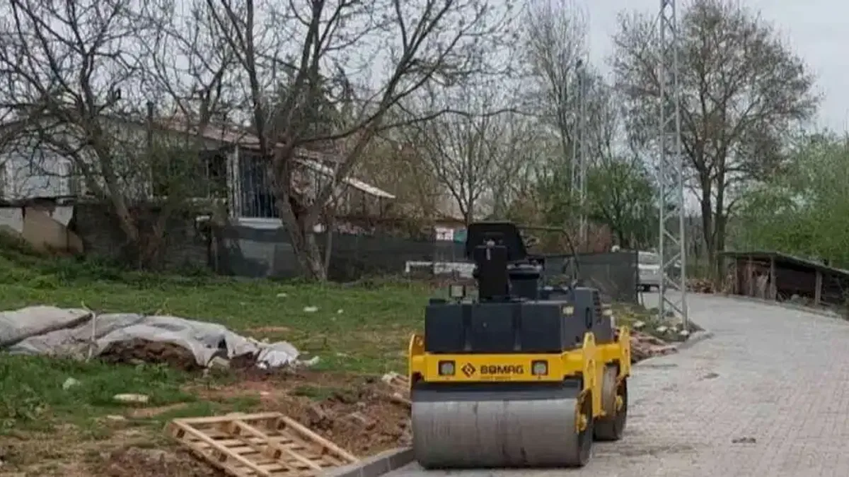Kocaeli'de Körfez'in köylerine parke taşı döşeniyor
