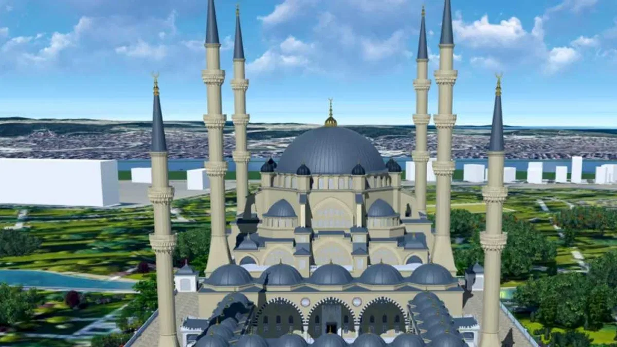 Kocaeli Gebze Millet Bahçesi Camii projesinde çalışmalar hızla sürüyor
