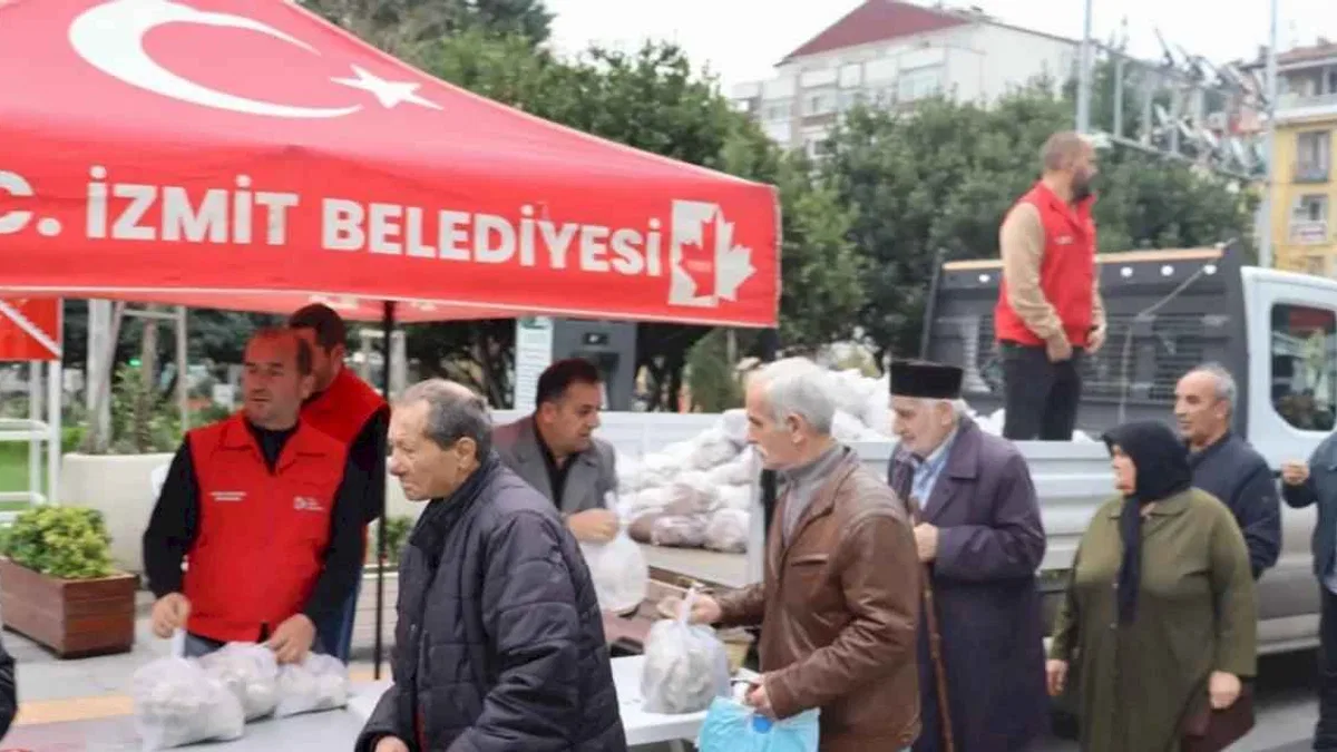 Kocaeli İzmit'te halka ücretsiz istiridye mantarı