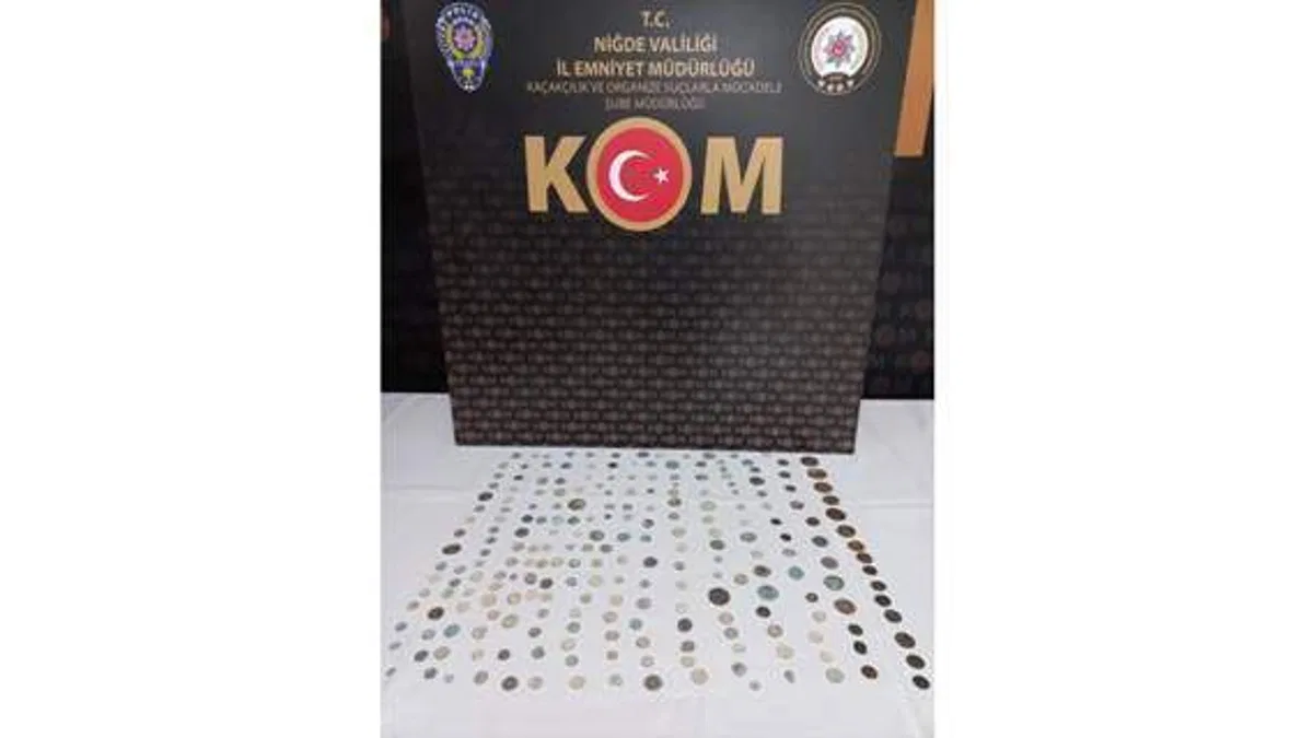 Niğde'de 231 sikke ele geçirildi