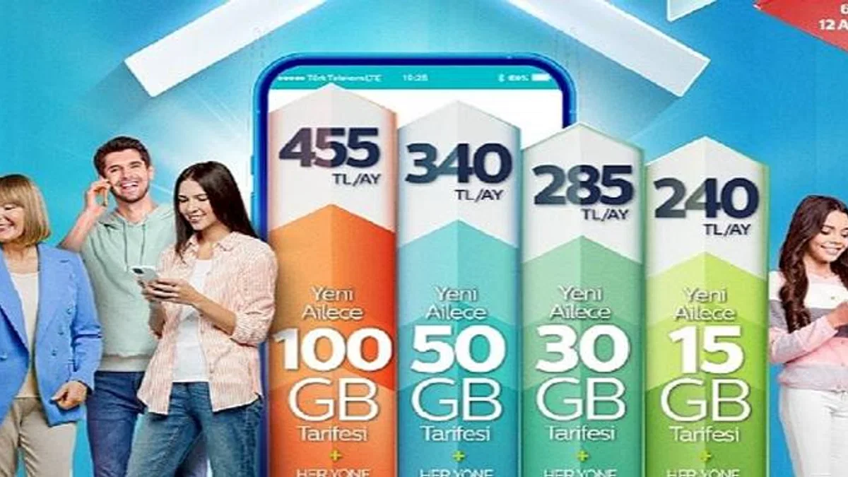 Yeni Ailece tarifeleriyle Türk Telekom'da mobil ihtiyaçlar bir arada