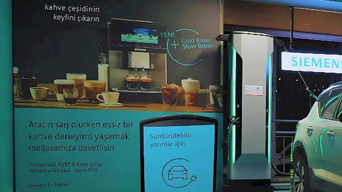 Sürdürülebilirliğe katkı sunan elektrikli araç şarj istasyonu, İskenderun Siemens mağazasında hizmet vermeye başladı