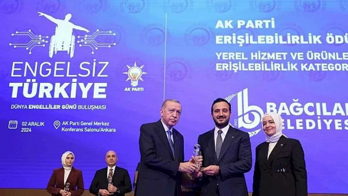 Cumhurbaşkanı Erdoğan'dan Bağcılar Belediyesi'ne "Erişilebilirlik" ödülü