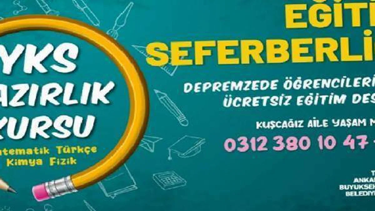 Ankara Büyükşehir'den depremzedelere eğitim atağı