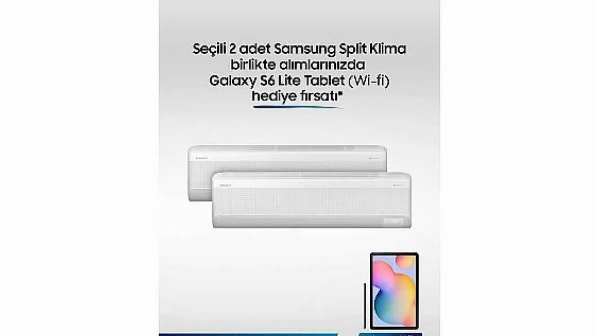 Samsung Split Klimalarda Galaxy S6 Tablet hediye fırsatı!