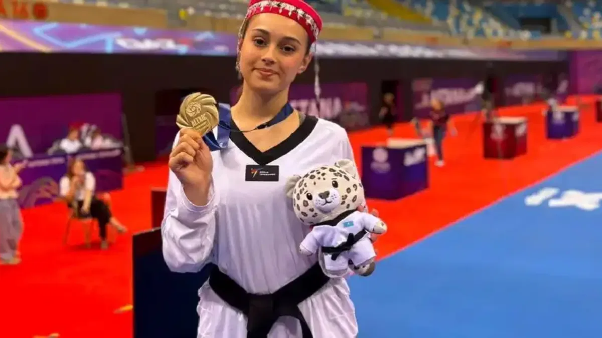 Trabzonlu taekwondocu Aybike Futtu Kazakistan’da altın madalya kazandı