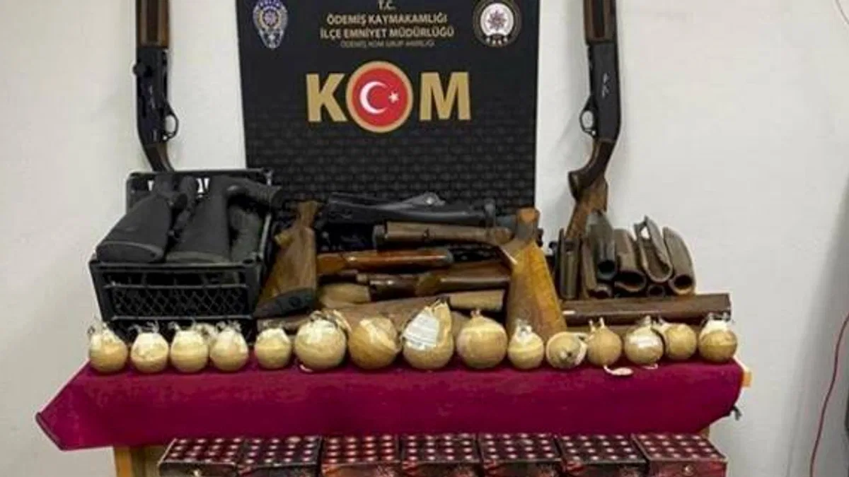 Ödemiş'te kaçak silah imalathanesine baskın